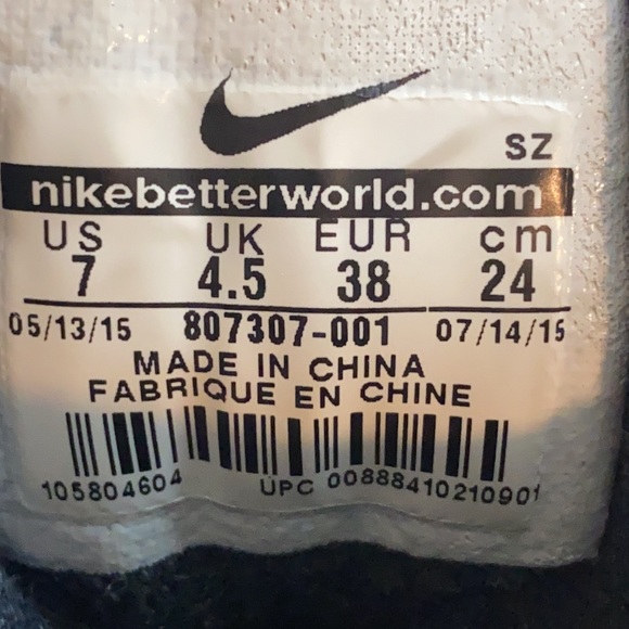 Nike Air Max 1 Mid Sneakerboot Black Water Repel 807307-001 Women’s Size 7 - Picture 13 of 14